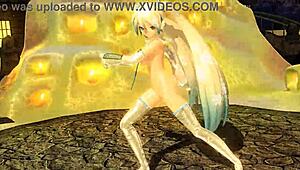 Hatsune Miku Snowman Project Diva Nude Mod Full Nude with Big Tits