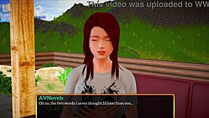 redhead teen with big tits and ass plays family game at home