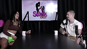 Amateur group sex outdoors in sheets