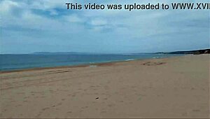 guy spills milk on nude beach