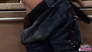 Tight teen alex strips her skinny jeans in amateur scene.