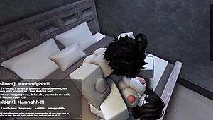 Teaching her a sexy lesson in roblox for making me wait 😏