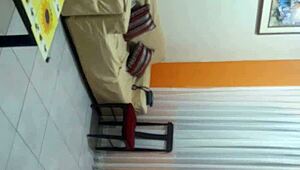 Sexy and sweet transsexual in lingerie outdoors.