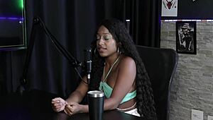 Vicky's wild menage in sheer red lingerie left her craving more 😍