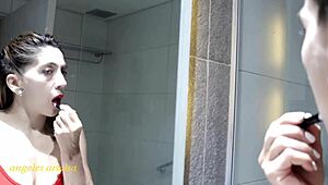 blonde photoshoot turns into roleplay with fingering and monster cock