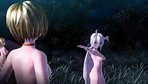 kagamine rin meiko haku knife project diva nude mod