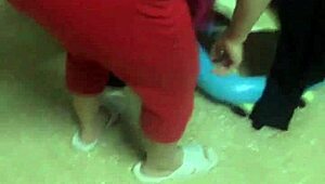 husband pulls down wife's pants part one