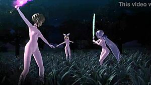 kagamine rin meiko haku knife project diva nude mod