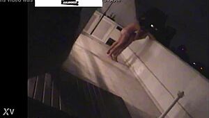 They leave party discreetly but get caught fucking on the rooftop balcony