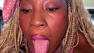 kara nate in ebony pov facial interracial cumshot with huge tits