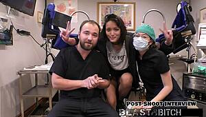 Channy Crossfire mama pauzão com força antes da buceta explodir de porra nos bastidores