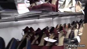 Glamorous czech kitten tempted in mall and drilled in pov