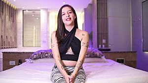 Argentinian Actress Solange Ends Hot Interview With Sex And Cum On Back