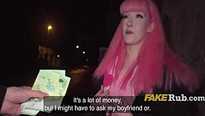 Pink-Haired Euro Slut Pounded In Prague