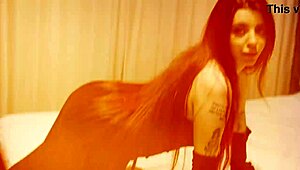 jessica's tongue surprises with sucking.