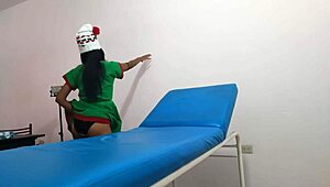 Im in the massage parlor dressed as a goblin woman while i wait for my boyfriend to have sex