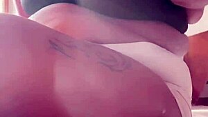 horny bbw housewife teasing with striptease showing off big ass and tits