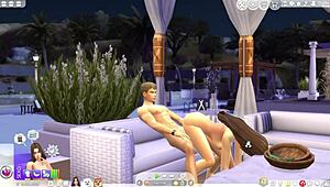 this sims 4 animation has a busty girl fucking wildly 😏