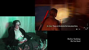 Naked brunette bbw with big natural tits and tattoos plays alan wake 2 part 12