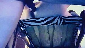 texas couple in high chair with shaved areas