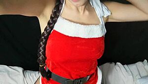 christmas face sitting with wet pussy