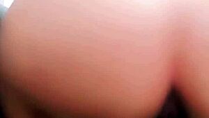 That young Asian teen wife rides a big dildo deep in her tight pussy