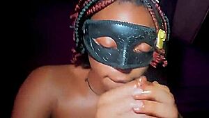 Ebony girl worships daddy's huge cock in doggystyle. Wet pussy dripping.