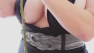 Sara jay enjoys glass toys deep inside her tight pussy