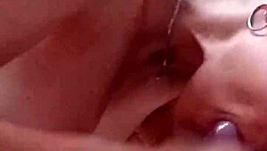 Neighbor Sucks Hard Cock And Gets Cum On Tits