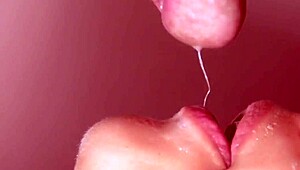 Japanese stepdaughter blowjob in close-up