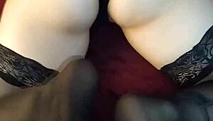 first footjob in stockings.