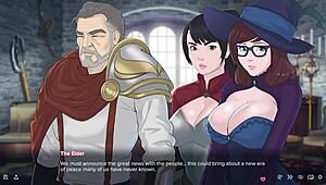 loving warrior has quickie sex in fantasy game