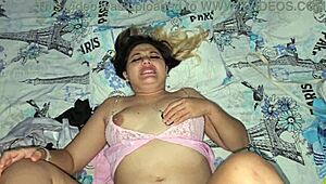 Blonde gets fucked before bed in pajamas.