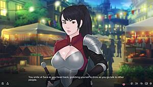 loving warrior has quickie sex in fantasy game