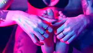 Small feet tickling submission with licking and sucking toes!