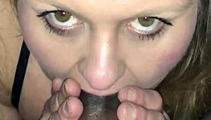 you're cheating on me by sucking that big black cock from start to finish milf