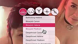 interactive game featuring enmarchenoire and madison in a group setting