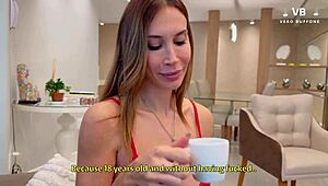Hey, this hot stepmom shows you exactly how a vagina smells up close.