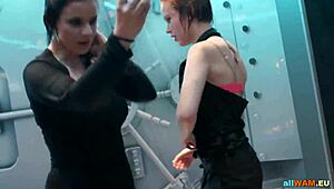 hot euro babes showing their dance moves in a softcore video