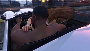 Franklin Gets Intense Hooker Service in GTA 5 Car Scene