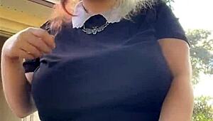 Alt Milf Smokes In Panties Outdoors