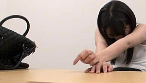 Watch This Skinny Japanese Schoolgirl's First Time Audition with Natural Tits!