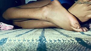 Latina Petite Amateur Plays With Toes And Ass.