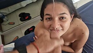 Las corridas en la cara me encantan, with big cock and cum in mouth