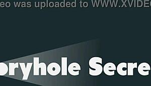 redhead loves sucking and slurping on dicks at the gloryhole