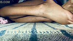 Latina Petite Amateur Plays With Toes And Ass.