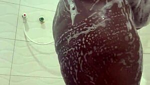 i'm in the bathroom, bent over with my curvy big tits neighbor, pounding her wet pussy doggystyle after shower fetish play.