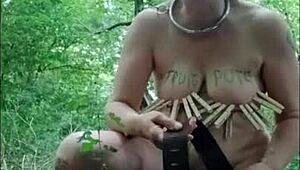 female slave humiliated in the forest on 2025 06 25
