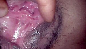 Amateur couple in passionate, tight encounter reaches wet climax