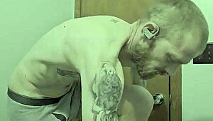 getting naked in the bathroom with a big cock